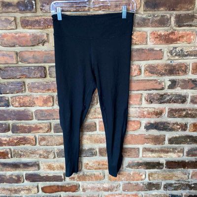 Maurices In Motion Black Sheer Mesh Strappy Leggings Women's Size Small