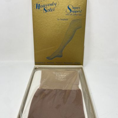 NOS VTG Hosiery Heavenly Soles Super Support Sedgfield Stocking Size A 8 1/2 - 9