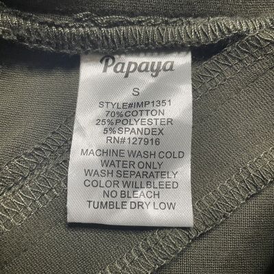 Papaya | Women’s Small Olive Green Zipper Fashion Leggings |Like New- Never Worn