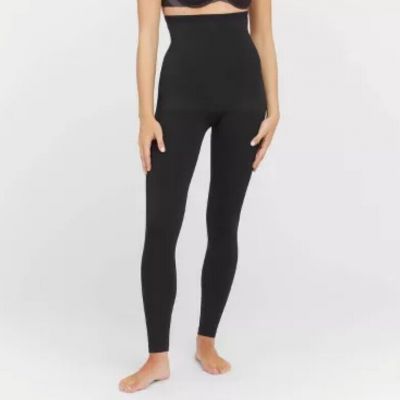 Assets By Spanx Size M Womens High-Waist Shaping Leggings Black, New