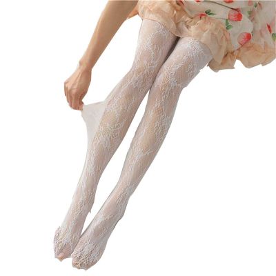Women's Sexy Pattern Tights Fishnet Ribbon Floral Print Pantyhose Stockings