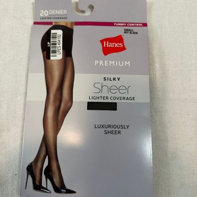 Hanes Women's pantyhose Control Top High Waisted Off black Size S