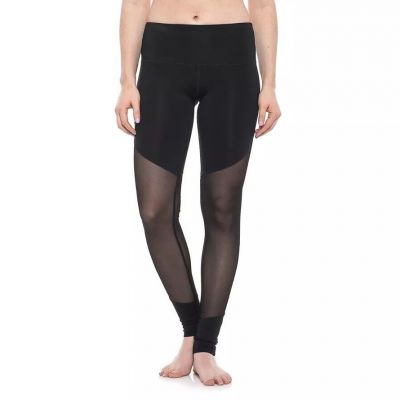 NWT Electric Yoga Women's Meshy Legging Black Panel See Through Sheer SZ S
