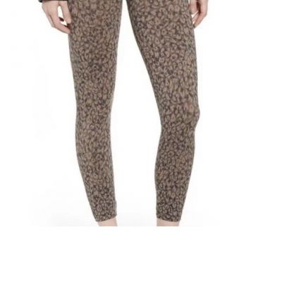 Spanx Size L Look At Me Now Seamless Leggings Mini Leopard Print Brown