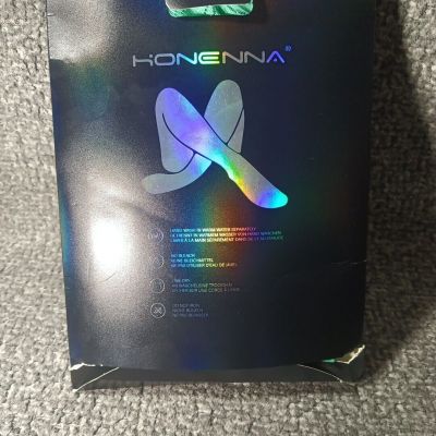 HONENNA Semi Sheer Stay Up Lingerie Thigh High Stockings Lace Top Size A-F, 1-2