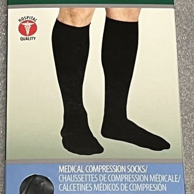 Curad Medical Compression Socks 20-30 mmHg Nylon Black C 17”