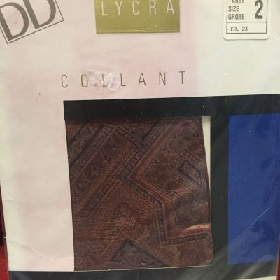 Dore Dore DD Lycra Tights Ming Pattern 40 Denier Size 2 Made In France