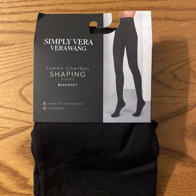 Simply Vera Tummy Control Shaping  Blackout Tights NWT Size 2