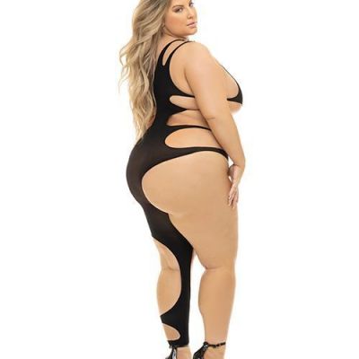 PINK LIPSTICK SHOW YOU HOW CUT OUT BODYSTOCKING QUEEN SIZE