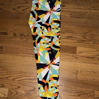 Lularoe Jeggings Leggings TC Tall & Curvy Stained Glass Prism Bright Fun ????224