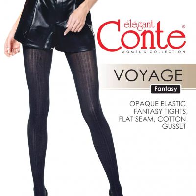 Conte Fantasy Women's Tights with relief vertical weave - Voyage 60 Den (19?-239