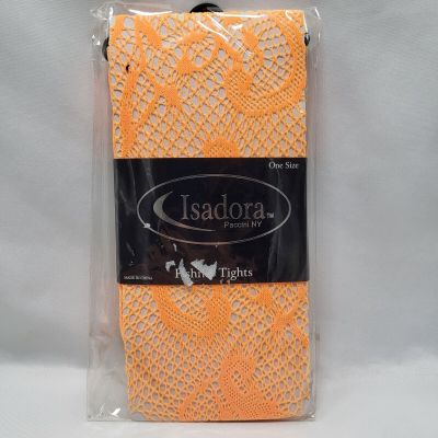 Isadora Paccini NY Fishnet Tights - Style 809-N - Orange - One Size