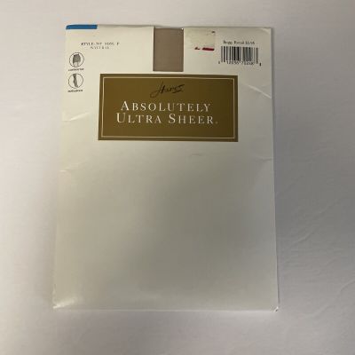 Hanes Absolutely Ultra Sheer Stockings Pantyhose Natural Size F