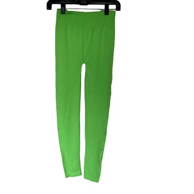 Neon Green Leggings by New Mix Style L-32 One Size
