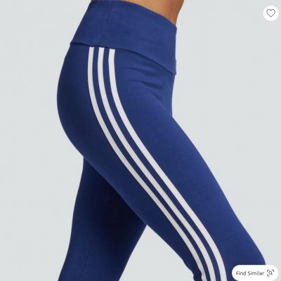 NWT Adidaa Women's 3-stripes leggings Style IY7196 Dark Blue Size Large Size L