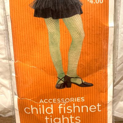 Children's Fishnet Tights for Halloween / Dance Costume One Size Fits Most GREEN