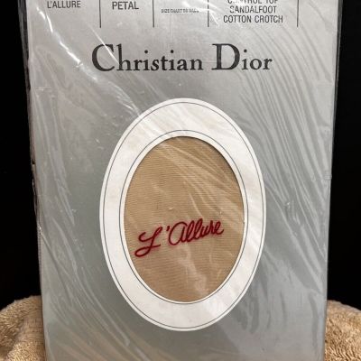 Christian Dior L'Allure Rose Petal Nylons Pantyhose 1 Pair SZ 1 Sandlefoot