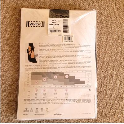 New sealed Wolford black tights womens small black bow detail