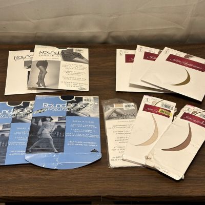 Hanes Silk Reflections Round the Clock Knee Highs Control Top Pantyhose