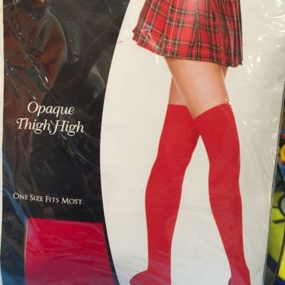 Spirit Halloween Opaque Thigh High Red Stockings New In Package Free Shipping