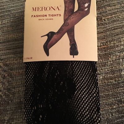 Merona Premium Fashion Tights back seams   size M/L