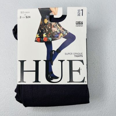 Hue Super Opaque Tights Color- Smoky Purple Size 1 New 1 Pair Pack