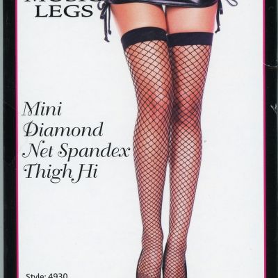 Thigh Hi Stockings Mini Diamond Net Spandex Adult Reg Fishnet Music Legs 4930