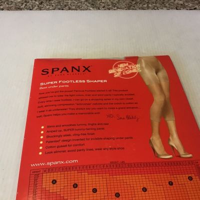 Spanx Women's Original Footless Shaper Nude Power Capri Size B New In Package
