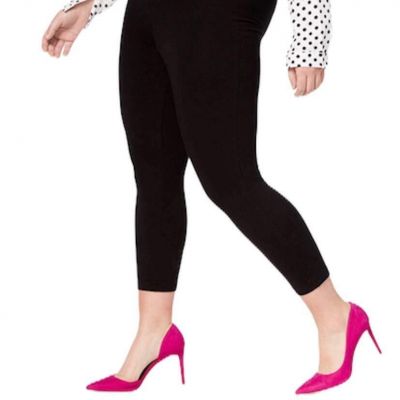 HUE Women's Plus Capri Leggings Black Size 1X (16W-18W)
