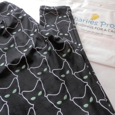 Charlie's Project CATS/GLOWING EYES Leggings OS(4-14) Style As LuLaRoe HALLOWEEN