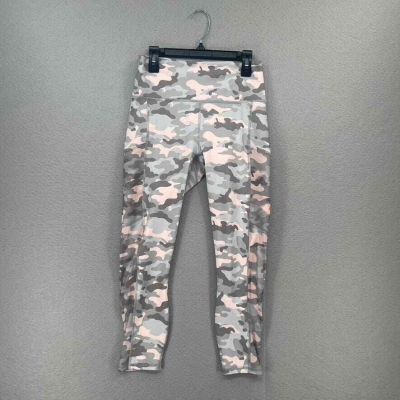 Fabletics Leggings Womens 2XS 0/2 Powerhold Pink Camo 7/8 Cropped Workout Ladies