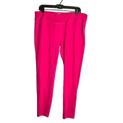 Danskin Dark Pink Striped Mid Rise Leggings Plus Size XXL