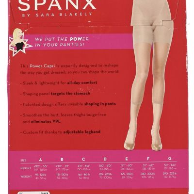 Spanx 155210 Women's Power Black Capri Size A