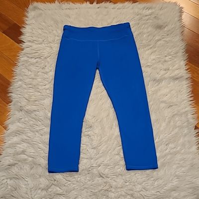 Fabletics womens bright blue athletic ankle leggings size small