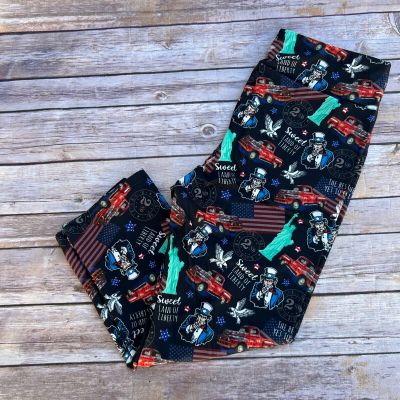 USA Sweet Land of Liberty NYC Women's CAPRI Leggings TC Plus Size 12-20
