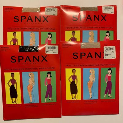 SPANX Footless Body Shaping Pantyhose Lot of 4 NWB Women's Size E