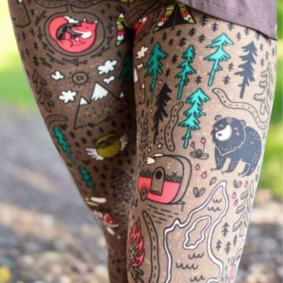 NEW Womens Size 18-22 Camper Bear Fox Owl Leggings (Soft as Lularoe)
