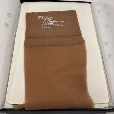 VINTAGE NEW Kayser Hosiery-Wonderloc Stretch-Debonair-Seamless-Sz9.5-10 B X 3