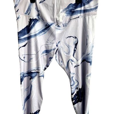 Nike One Luxe Women's Plus Size 3X Purple Dawn Mid-Rise Marbled Leggings