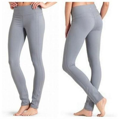Athleta Skinny Up Grey Yoga Gym Running Workout Leggings Ladies Small