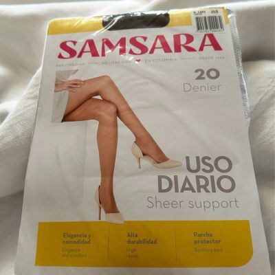 Pantyhose Women’s Smoke High Waist Super Sheer Soft SAMSARA Colombian Size M