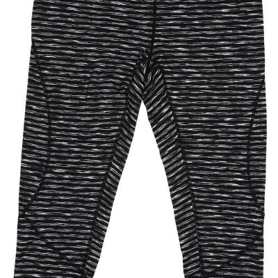 Zella Women's Black Striped Leggings Size Medium L37657