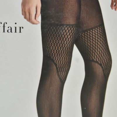 $67 NEW Wolford ELECTRIC AFFAIR TIGHTS Matte Finish Black Net XS