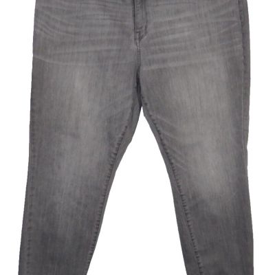 Ava + Viv Women's Plus Gray High Rise Jegging Pants Frayed Hem Plus Size 20W