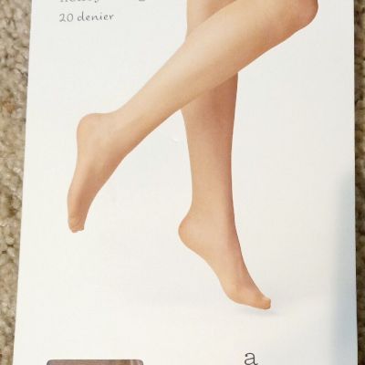 Women's 20D Sheer High-Waisted Control Top Tights - A New Day, Honey Beige, S/M