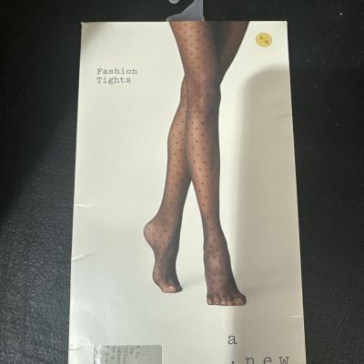 Women's Micro Texture Tights - A New Day™ Black Size S/M
