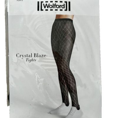 Wolford 14735 Crystal Blaze Tights Black / Silver ( XS )