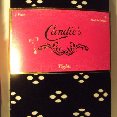 Womens Candies Brand Black Tie Tights Fishnet or Holes Size Small Medium