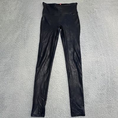 Spanx Faux Leather Leggings Ankle Length Blue Style #2437 Size Small S/P