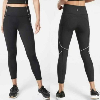 Athleta Tailwind 7/8 Sz Small S Black Work Out Leggings Pockets High Rise